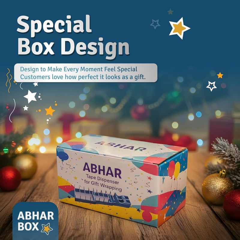 ABHAR Double Tapes Dispenser 18 Tape Strips in Second Elegant Packaging for Unique Valentines Day Gifts for Her Him Women Men Adults Cutter Tools Effortless Compact Craft Paper - Image 3